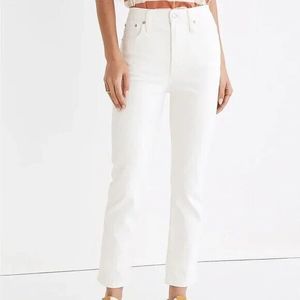Madewell The Curvy Perfect Vintage Jeans Womens 27 White Tapered High Waist